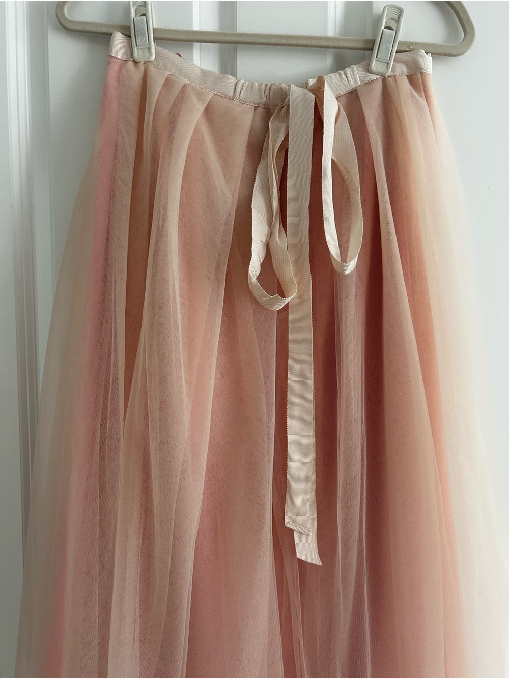 J. Crew Blush Pink and Beige Tulle Maxi Skirt - Picture 3 of 5